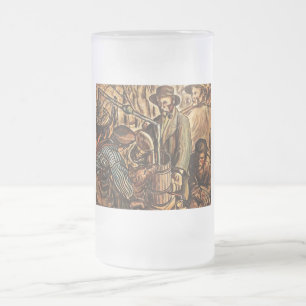 Moonshiners Making White Lightning Whiskey Liquor Frosted Glass Beer Mug