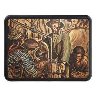 Moonshiners Making White Lightning Whiskey Liquor Hitch Cover