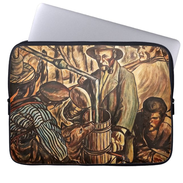 Moonshiners Making White Lightning Whiskey Liquor Laptop Sleeve (Front)