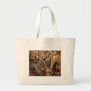 Moonshiners Making White Lightning Whiskey Liquor Large Tote Bag