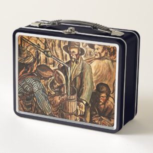 Moonshiners Making White Lightning Whiskey Liquor Metal Lunch Box