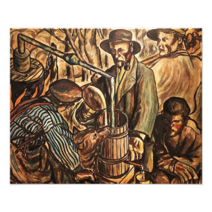 Moonshiners Making White Lightning Whiskey Liquor Photo Print