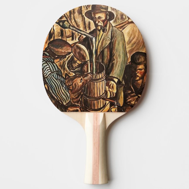 Moonshiners Making White Lightning Whiskey Liquor Ping Pong Paddle (Front)