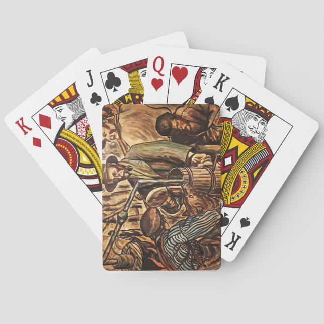 Moonshiners Making White Lightning Whiskey Liquor Poker Cards (Back)