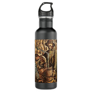 Moonshiners Making White Lightning Whiskey Liquor Stainless Steel Water Bottle