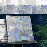 Moonstone and silver- Mosaic Cells Ceramic Tile<br><div class="desc">This gorgeous tile is part of my Moonstone Magic collection, featuring stunning shimmering moonstone textures. Use it to create stunning look in the bathroom or shower - accent tile mosaic behind the mixer or bathtub for example, or use them for crafts - tiled table or tile mirror frame. Just so...</div>