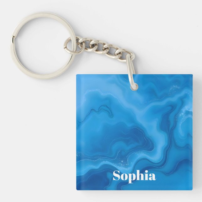 Moonstone Blue- Keychain (Front)