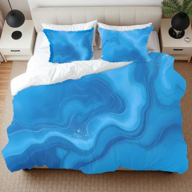 Moonstone Blue- Pillow Case (Moonstone Blue-bedding pillow case and duvet cover)