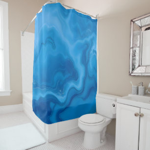 Moonstone Blue Shower Curtain