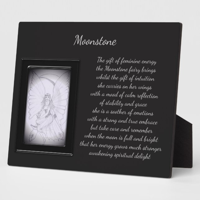 Moonstone Crystal Fairy Plaque (Side)
