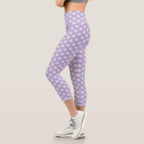 Moonstone Scales High Waisted Capri Leggings