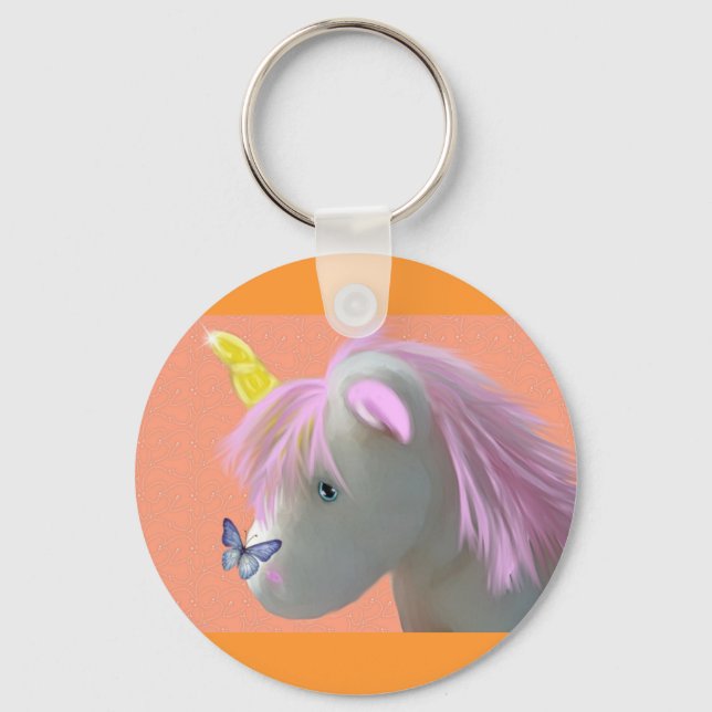 Moonstone the unicorn keychain (Front)