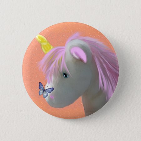 Moonstone The Unicorn Pinback Button