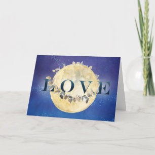 Moonstruck Starry Night Valentine Card