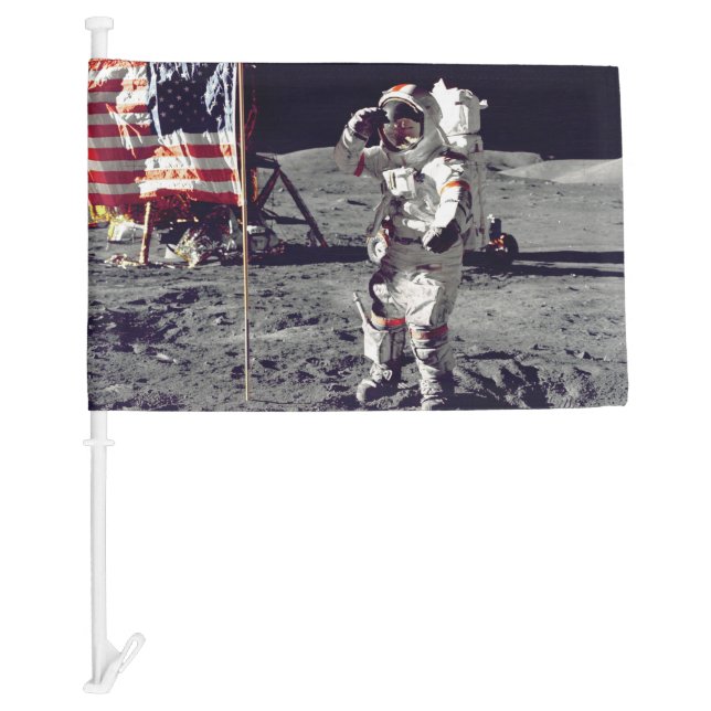 Moonwalk Apollo 17 Car Flag (Front)