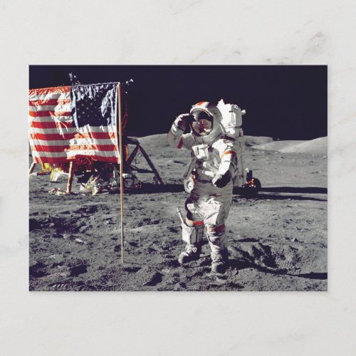 Moonwalk Apollo 17 Postcard