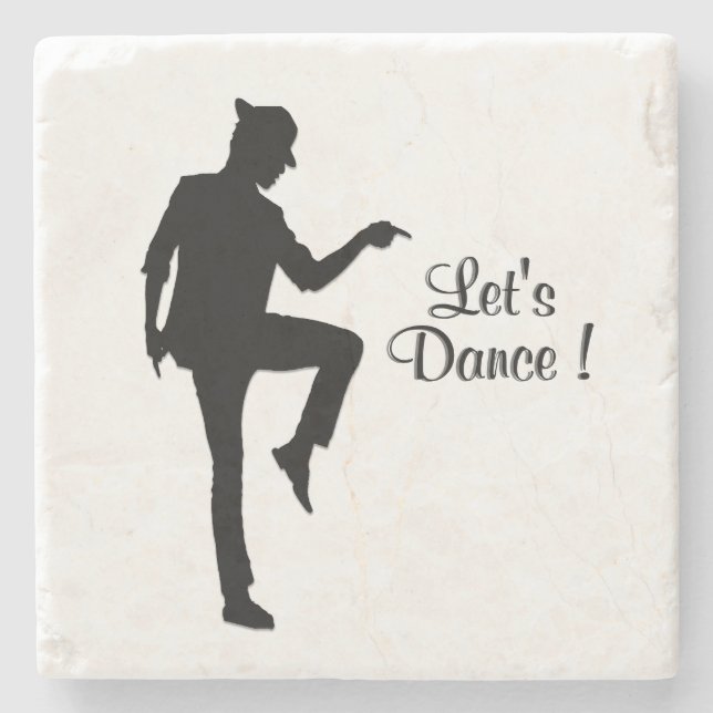 Moonwalk Dancer Stone Coaster (Front)