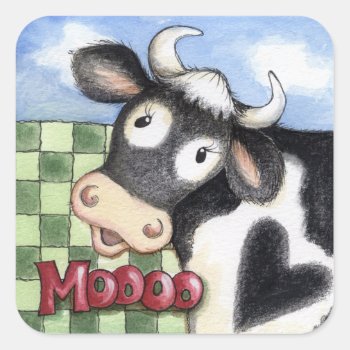 Moooo - Stickers by marainey1 at Zazzle