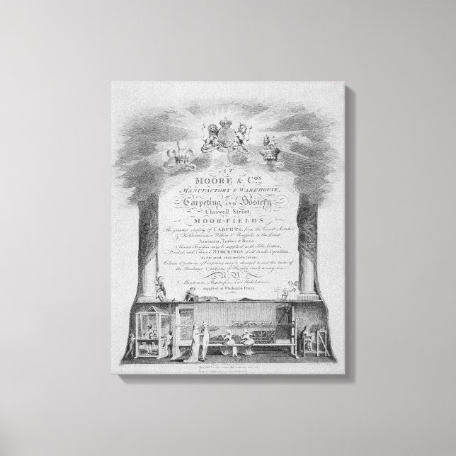 Moore & Co. Trade Card Canvas Print (Front)