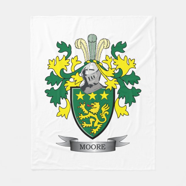 Moore Coat of Arms Fleece Blanket (Front)
