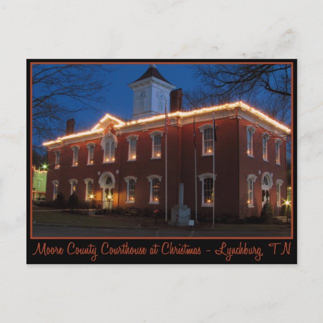 Moore County Courthouse at Night - Lynchburg, TN Postcard (Front)