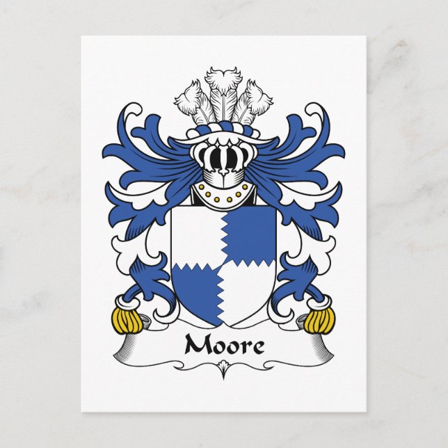 Moore Family Crest Postcard (Front)