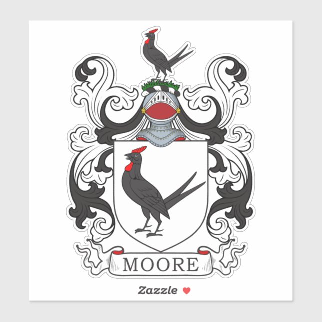 Moore Family Crest Sticker (Sheet)