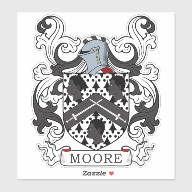 Moore Family Crest Sticker (Sheet)