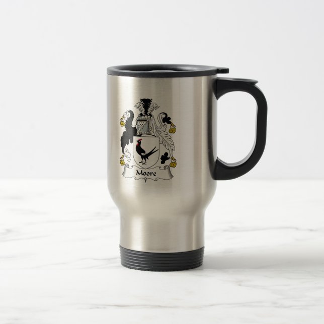 Moore Family Crest Travel Mug (Right)