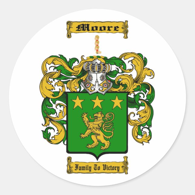 Moore (Irish) Classic Round Sticker (Front)