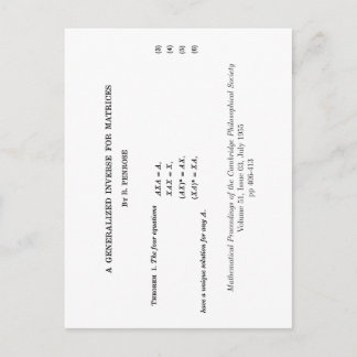Moore-Penrose definitions Postcard