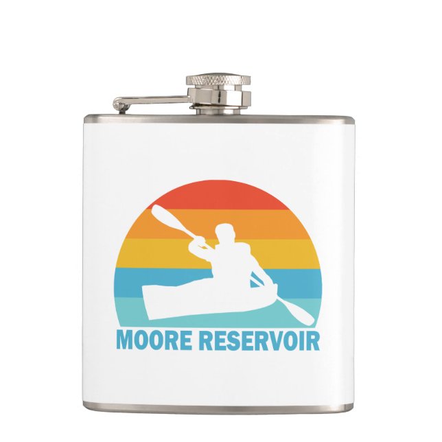 Moore Reservoir New Hampshire Kayak Flask (Front)