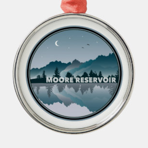 Moore Reservoir New Hampshire Reflection Metal Ornament