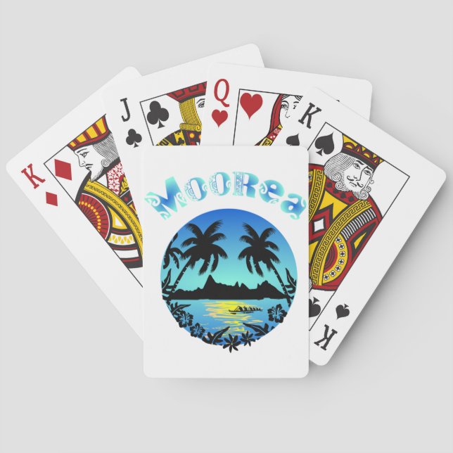 MOOREA (Blue) Poker Cards (Back)