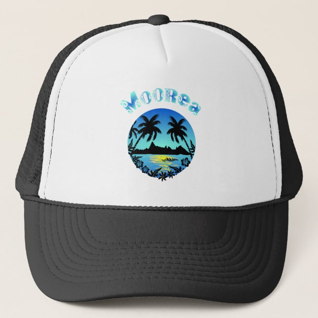 MOOREA (Blue) Trucker Hat (Front)