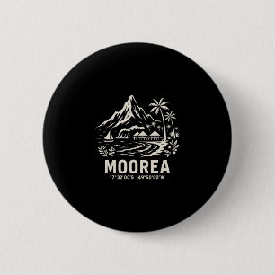 Moorea Island French Polynesia Beach Vacation Button