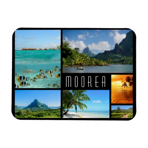 Moorea landscapes travel photo collage magnet