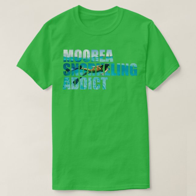 Moorea Snorkeling Addict Woman Photo T-Shirt (Design Front)
