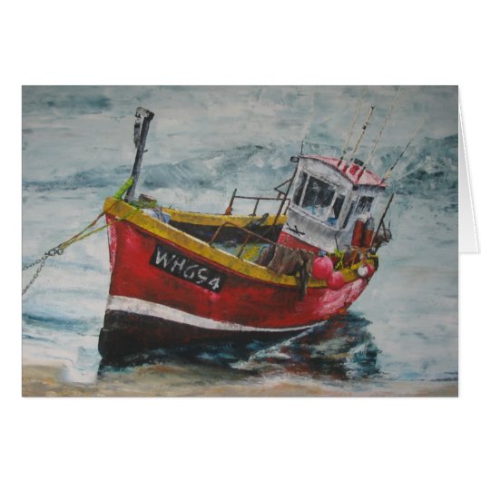 Moored Fishing Boat Cards (Front Horizontal)