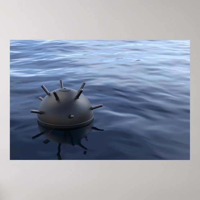 Moored naval mine poster (Front)