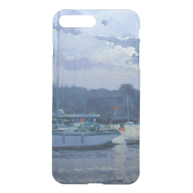 Moored yachts late afternoon uncommon iPhone case (Back)
