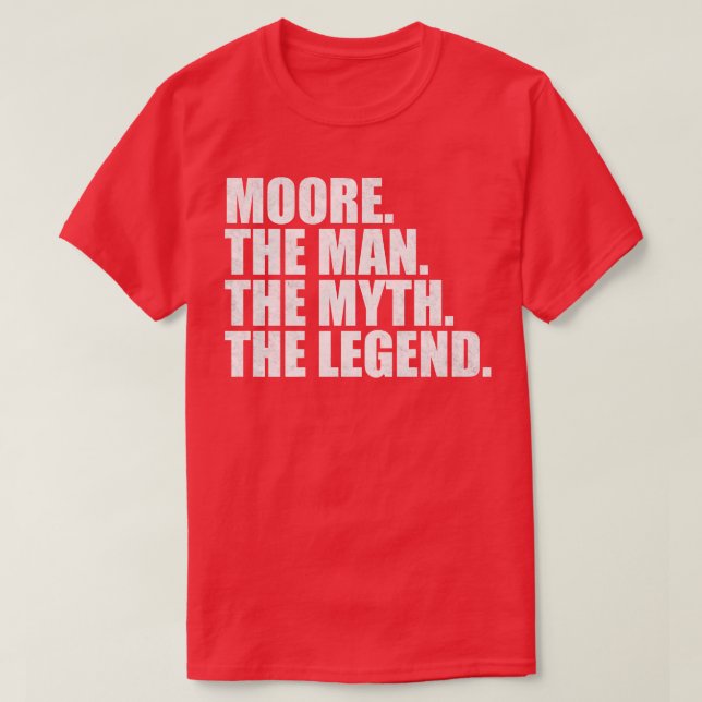 MooreMoore Name Moore given name T-Shirt (Design Front)