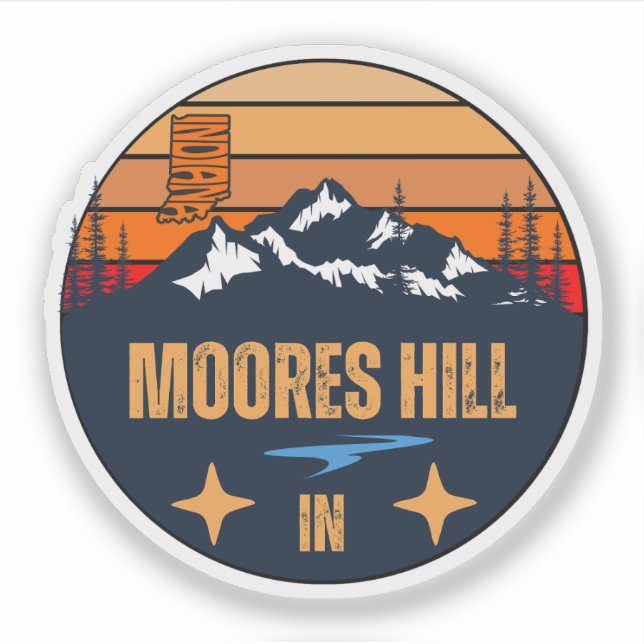 Moores Hill, Indiana Sticker (Front)