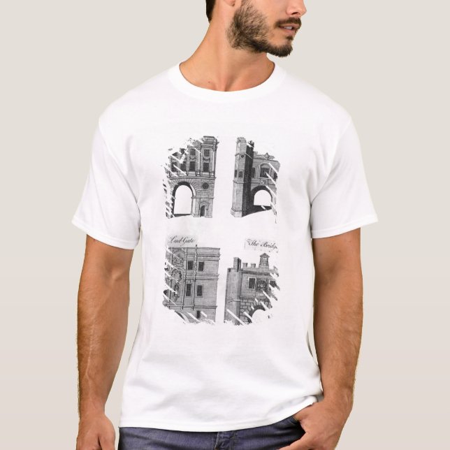 Moorgate, Cripplegate, Ludgate Bridgegate T-Shirt (Front)