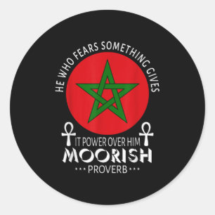 Moorish American He Who Fears Soing Moors Islamic Classic Round Sticker