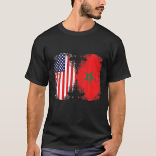 Moorish American Morocco Flag Moroccan Soccer Supp T-Shirt