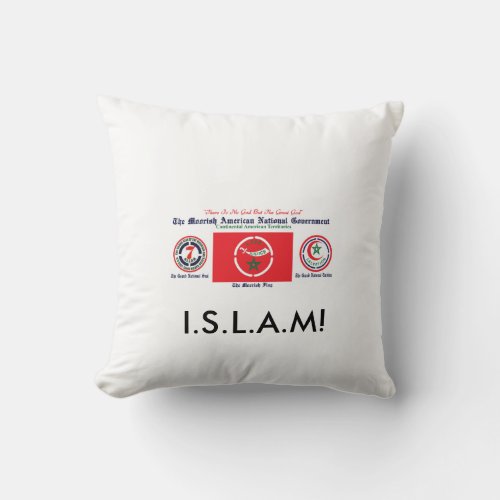 Moorish American National Goverment throw pillow