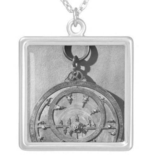 Moorish astrolabe from Cordoba 1054 Silver Plated Necklace