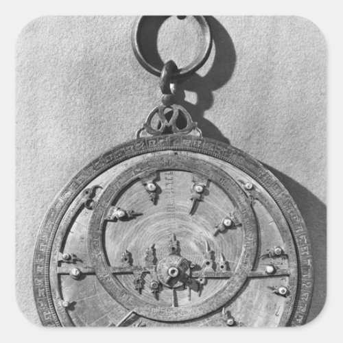 Moorish astrolabe from Cordoba 1054 Square Sticker