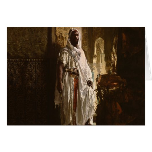 Moorish Chief African Art Painting Portrait (Front Horizontal)